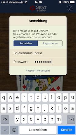 Skat iPhone iPad Login